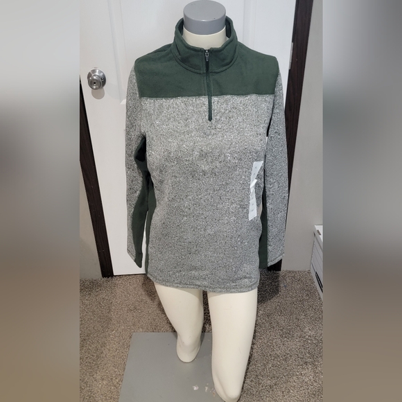 Champion Other - Green and Gray Quarter-Zip Pullover